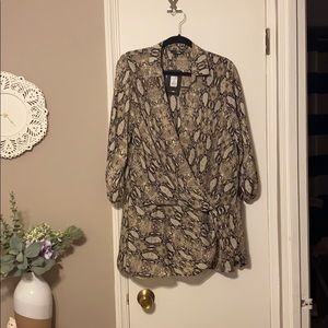 Fashionova Snakeskin tie blouse 3X